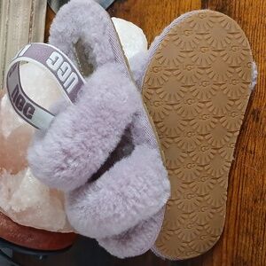 UGG Kids Slippers in Lavender and Tan